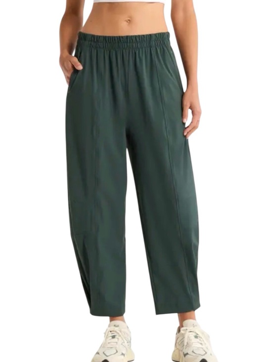 Zella Pants - Zella Wide-Leg Elastic Waist Pants in Dark Green